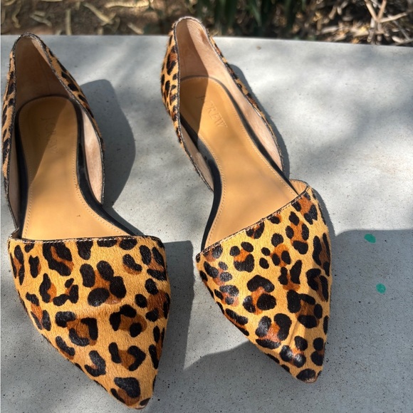 J. Crew Shoes - J Crew Mules leopard print leather shoes 7